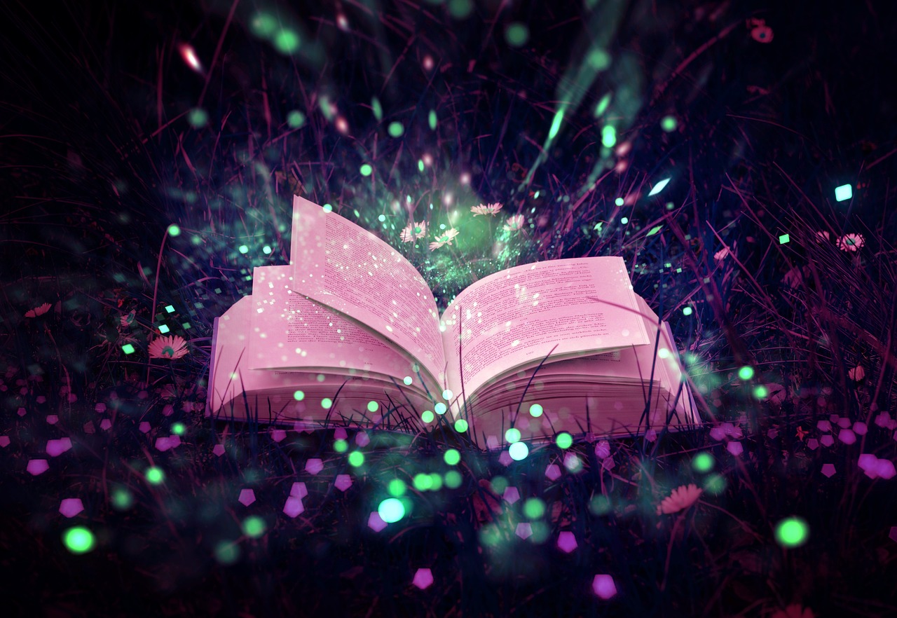 a book, magic, stories
